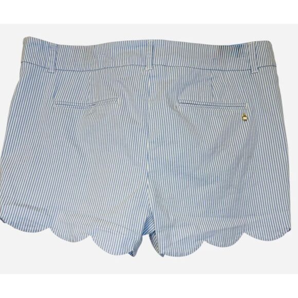 Shelby Scalloped Hem Shorts by Crown & Ivy Blue/White Stripe Sz. 14 vacation - Picture 7 of 8